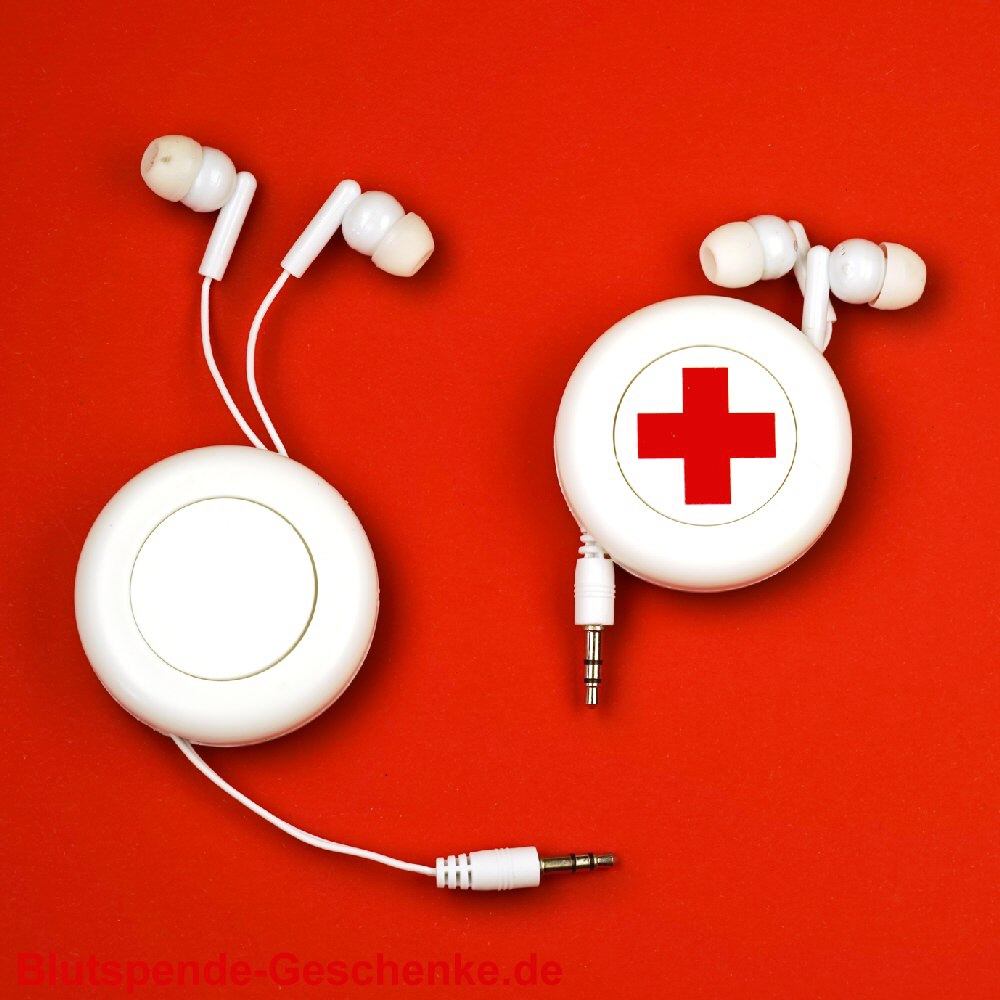 Blutspendegeschenk Kopfh&ouml;rer mit Einzug