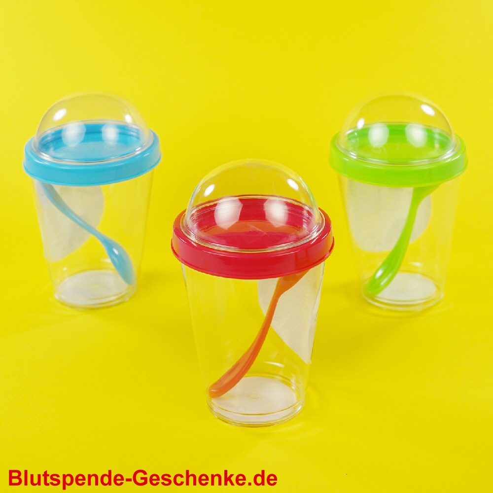 Blutspendegeschenk Joghurtbecher