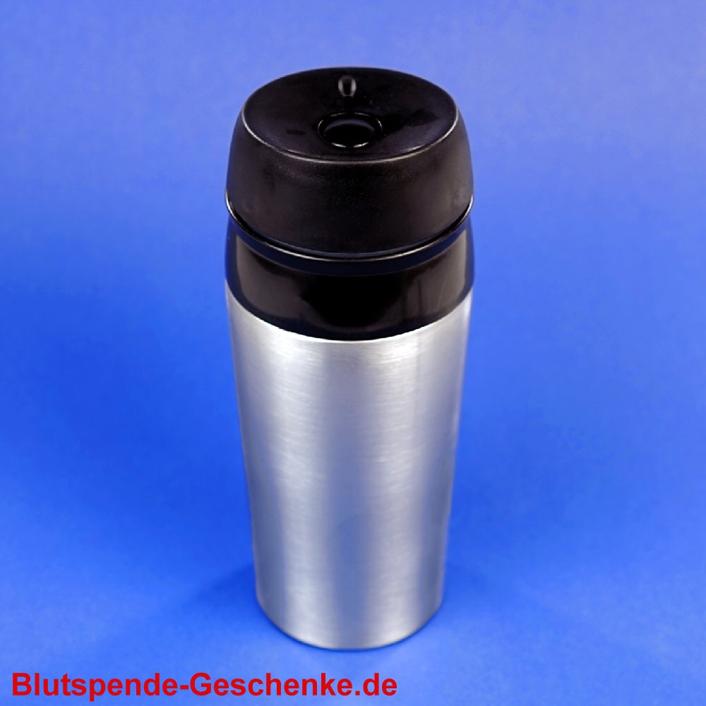 Blutspendegeschenk Thermobecher mit Tropf-Stop