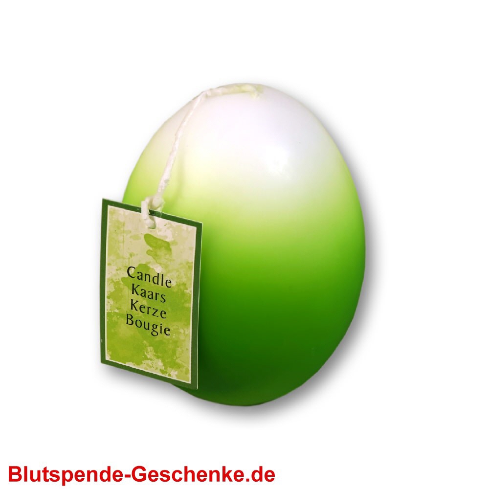 Blutspendegeschenk Kerze in Eiform