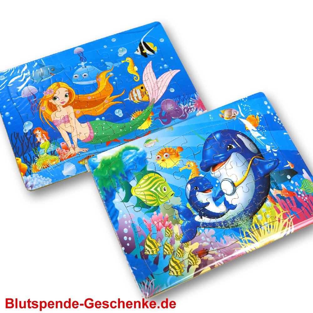 Blutspendegeschenk Kinderpuzzle Meeresmotive