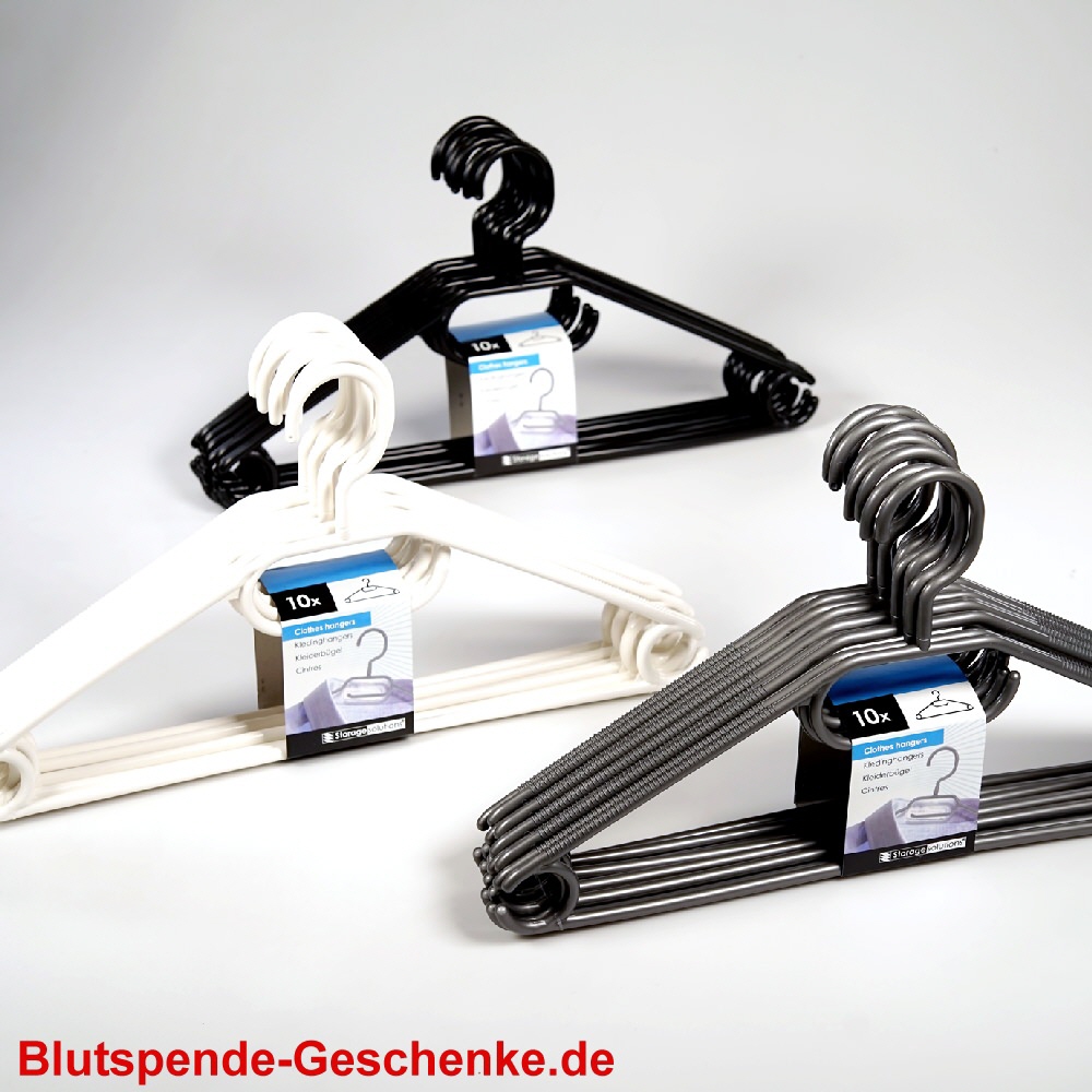 Blutspendegeschenk 10er-Set Kleiderb&uuml;gel