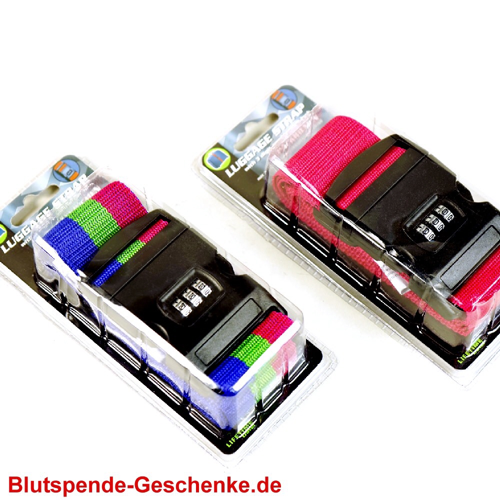 Blutspendegeschenk Koffergurte