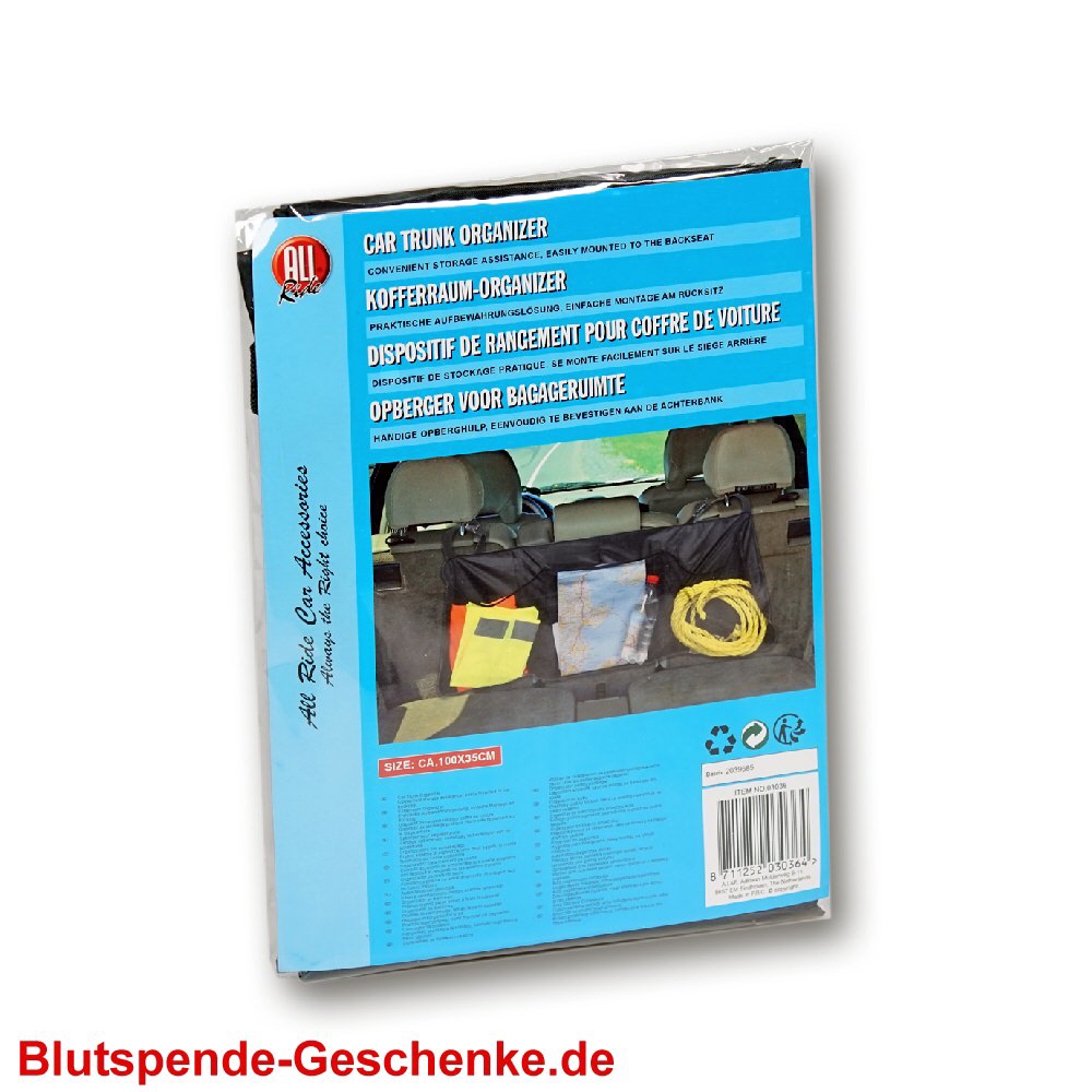 Blutspendegeschenk Kofferraum-Ablage