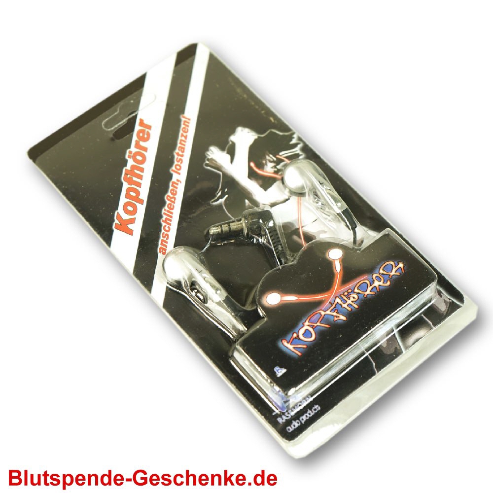 Blutspendegeschenk Kopfh&ouml;rer In-Ear