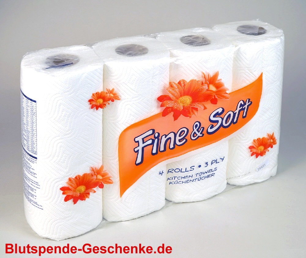 Blutspendegeschenk Küchenrollen 4er-Pack