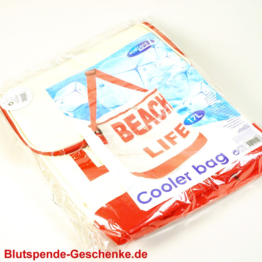 Blutspendegeschenk K&uuml;hltasche rot