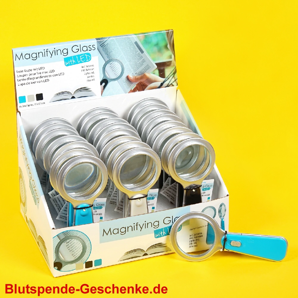Blutspendegeschenk LED-Leselupe