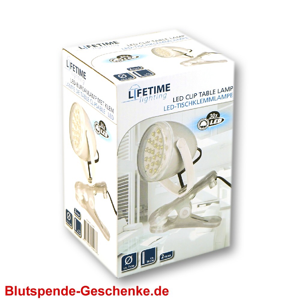 Blutspendegeschenk LED-Tischklemmlampe