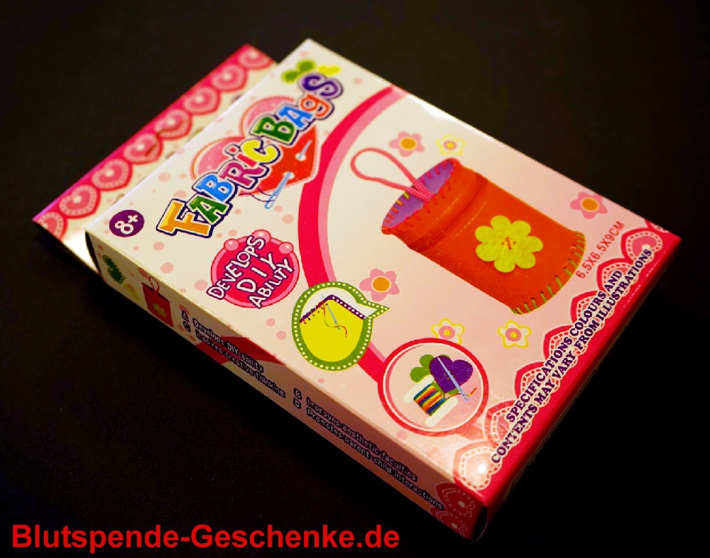 Blutspendegeschenk Filztasche f&uuml;r M&auml;dchen