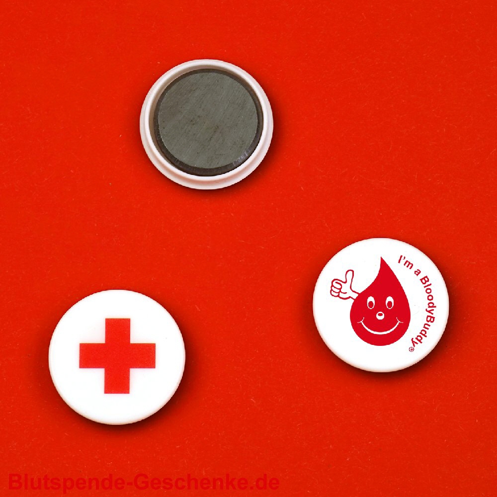 Blutspendegeschenk Magnet rund