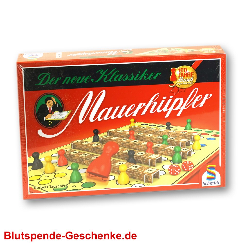 Blutspendegeschenk Spiel Mauerh&uuml;pfer