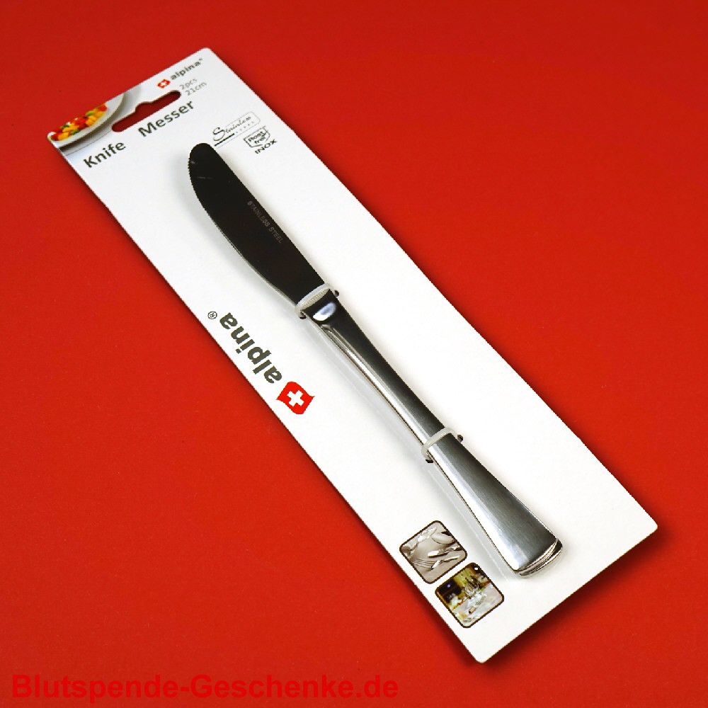 Blutspendegeschenk Messer aus Edelstahl