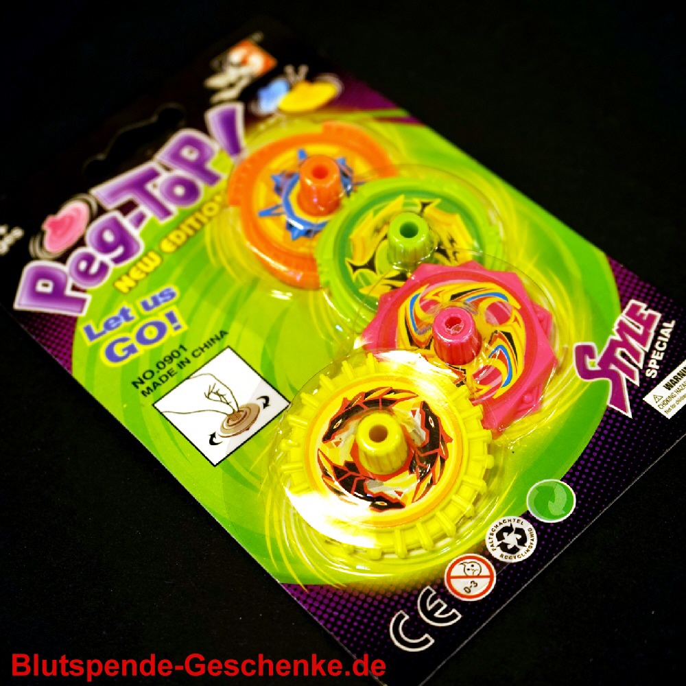 Blutspendegeschenk Neon-Kreisel