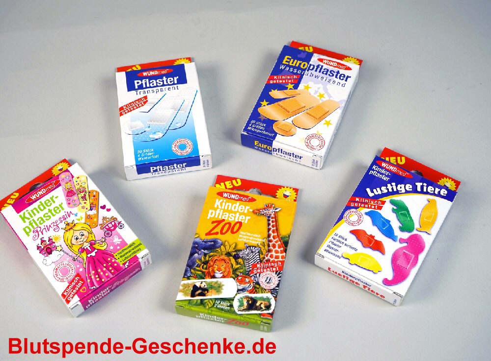 Blutspendegeschenk Kinder-Pflasterset