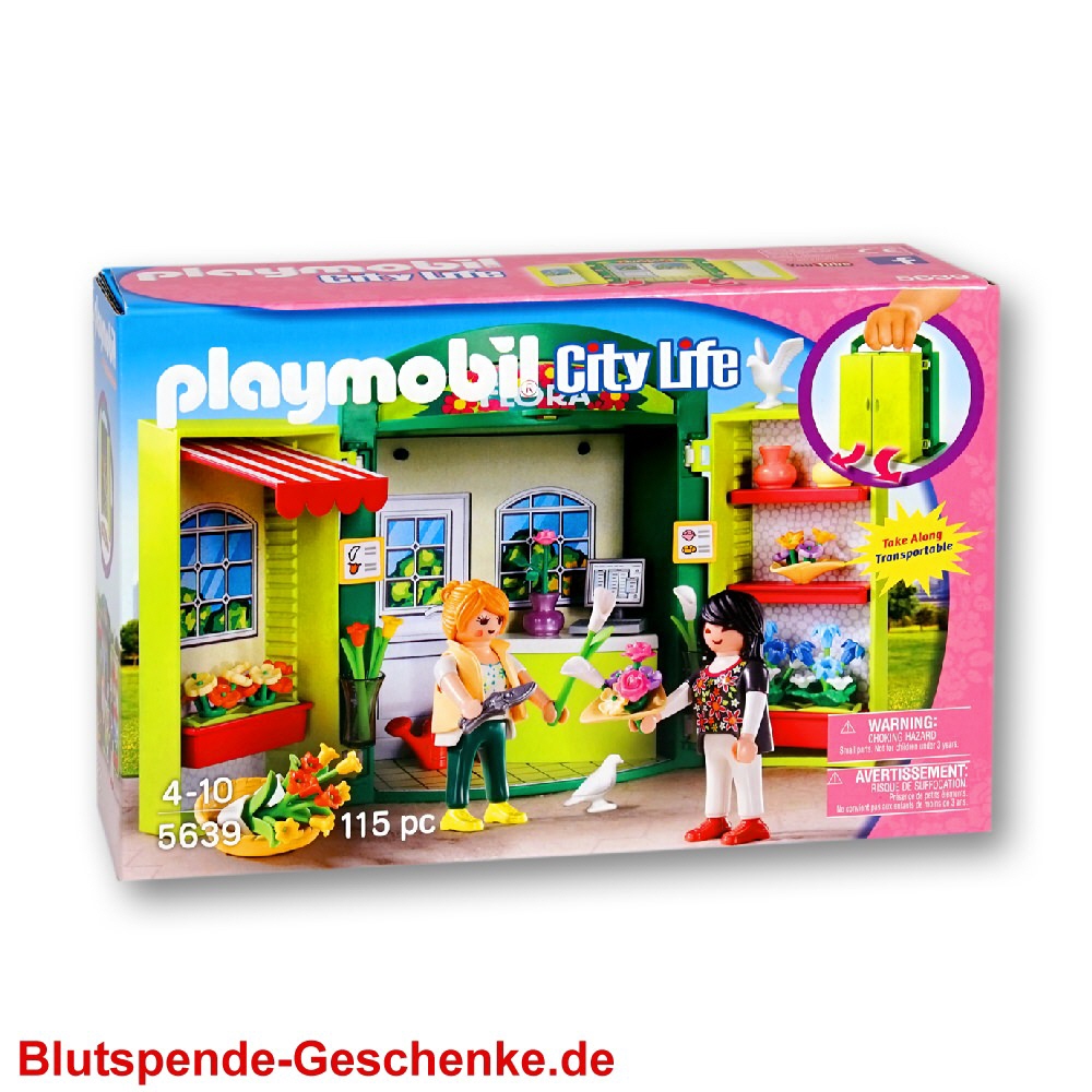 Blutspendegeschenk Playmobil-Blumenladen