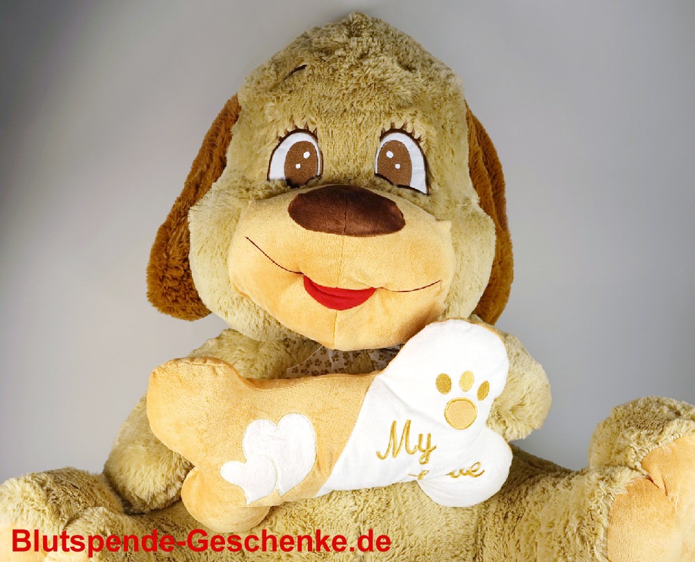 Blutspendegeschenk Pl&uuml;schhund 75 cm