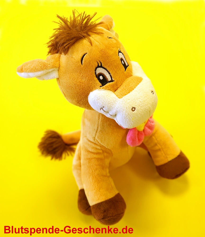 Blutspendegeschenk Pl&uuml;sch-Pferd 30 cm