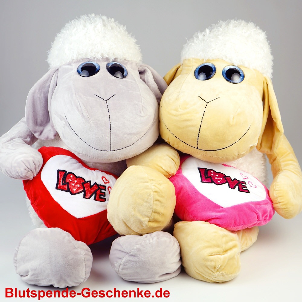 Blutspendegeschenk Schaf aus Pl&uuml;sch 45 cm