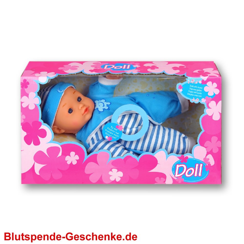 Blutspendegeschenk Puppe liegend
