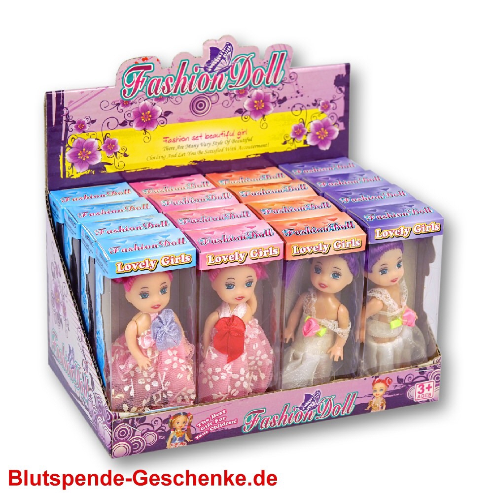 Blutspendegeschenk Puppen im Display