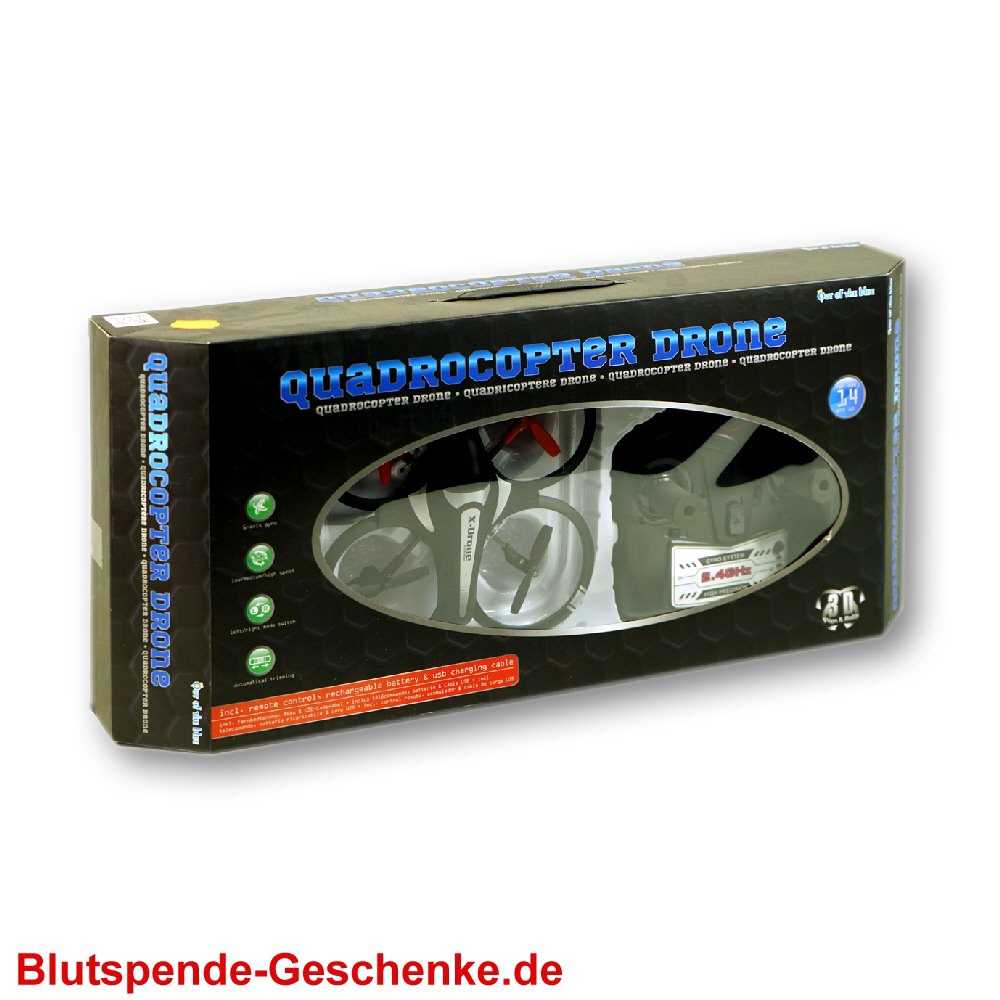 Blutspendegeschenk RC-Quadkopter