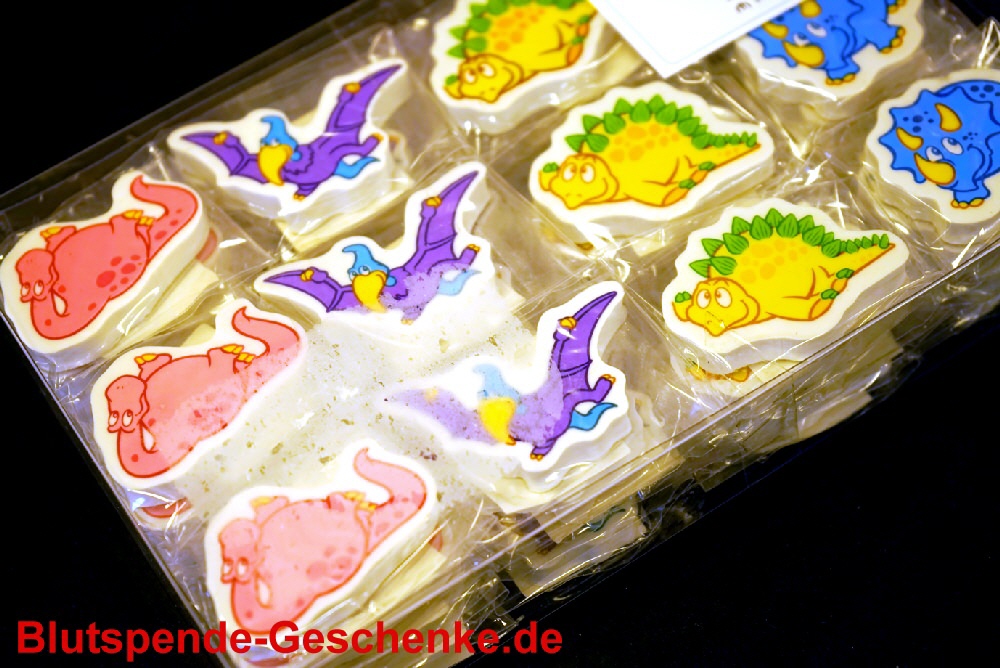 Blutspendegeschenk Radiergummi Dinos