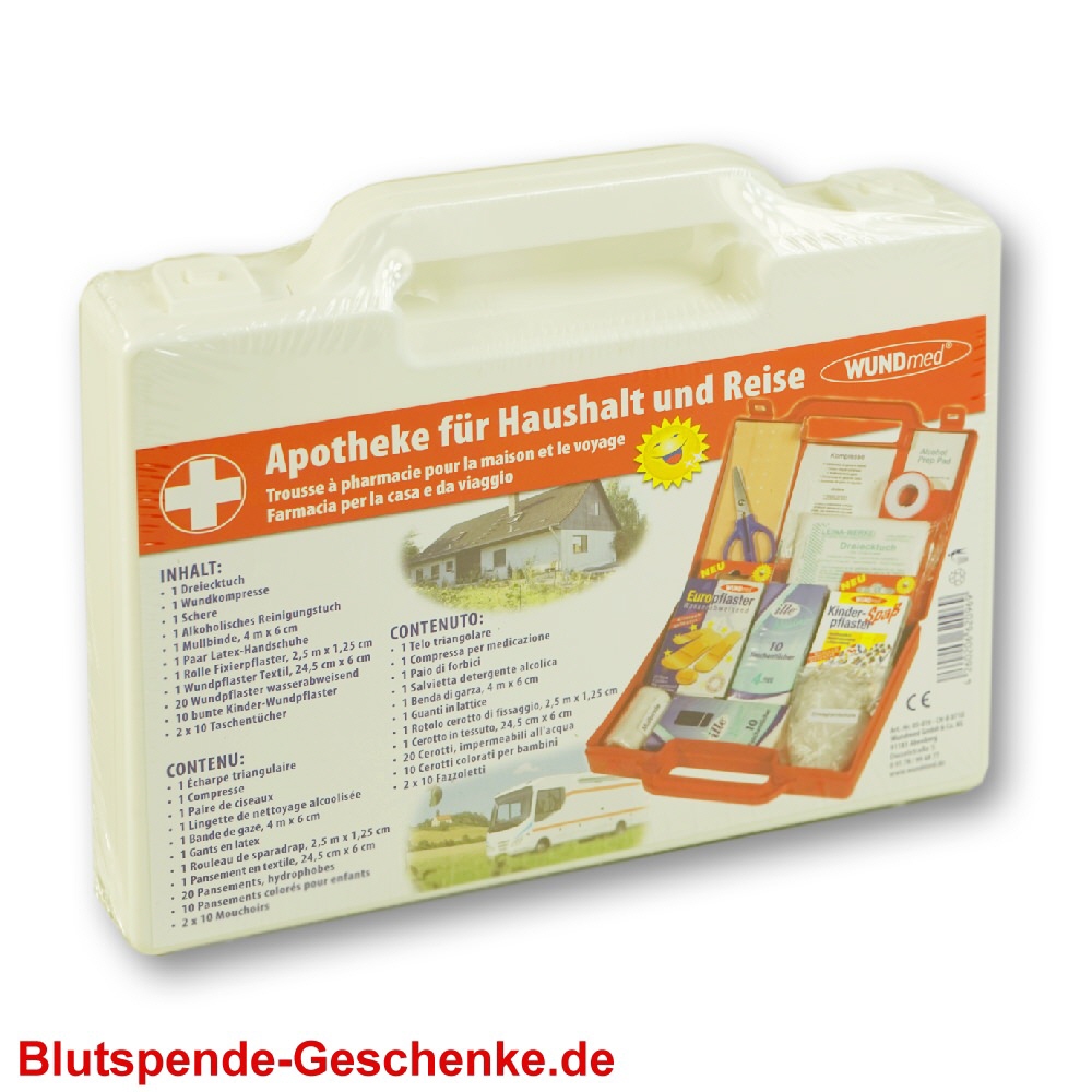 Blutspendegeschenk Reiseapotheke