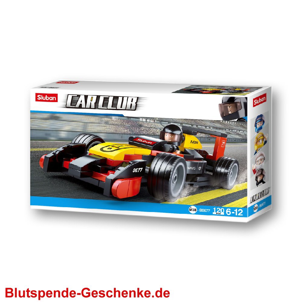 Blutspendegeschenk Rennwagen