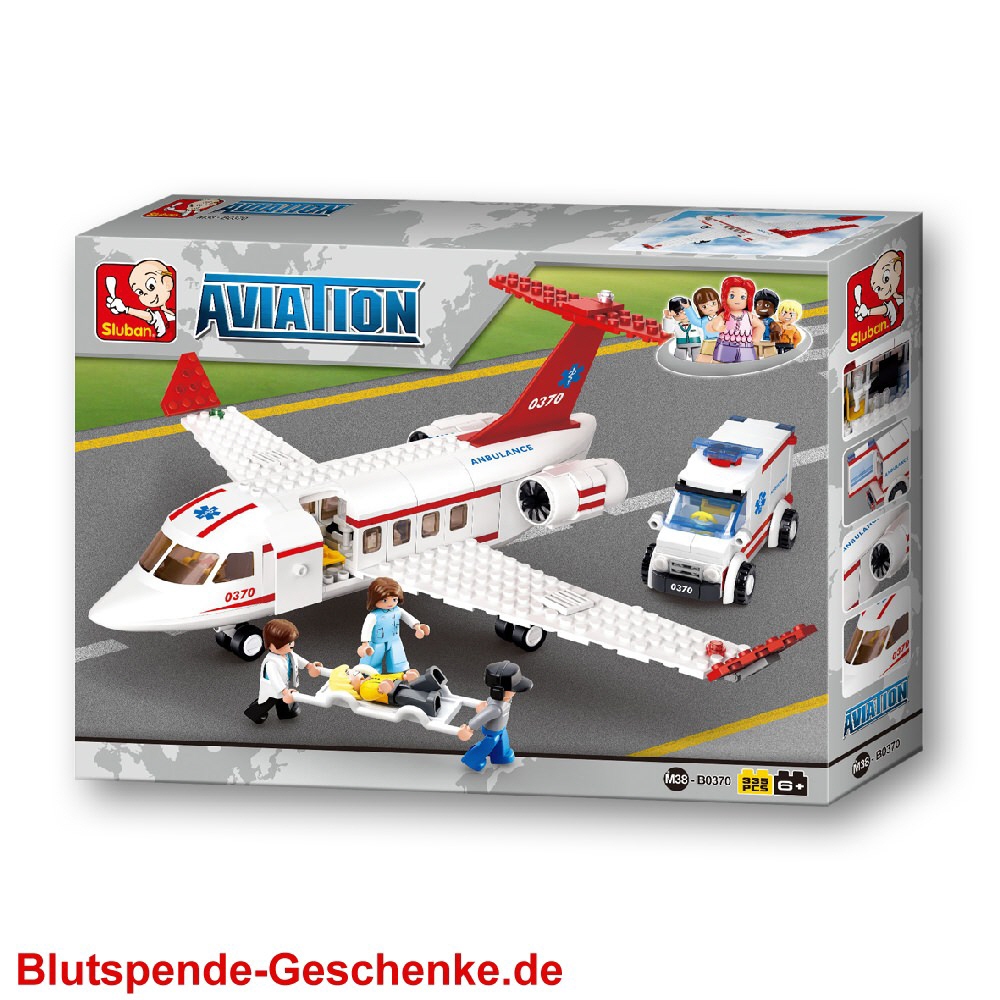 Blutspendegeschenk Rettungs-Flugzeug