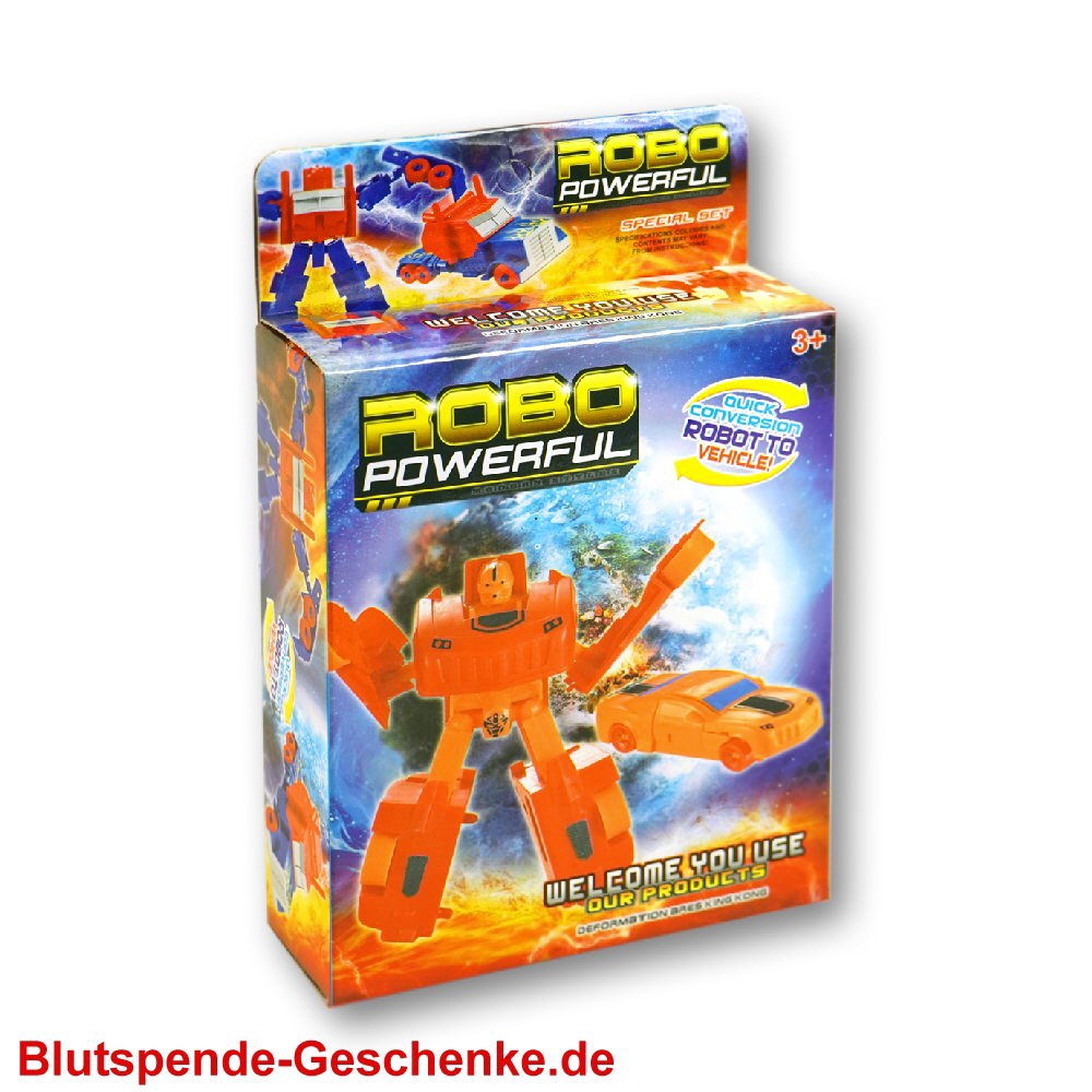 Blutspendegeschenk Powerful Roboter Spielset