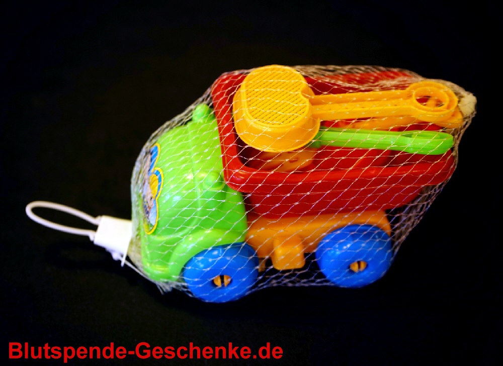 Blutspendegeschenk Sandspielzeug