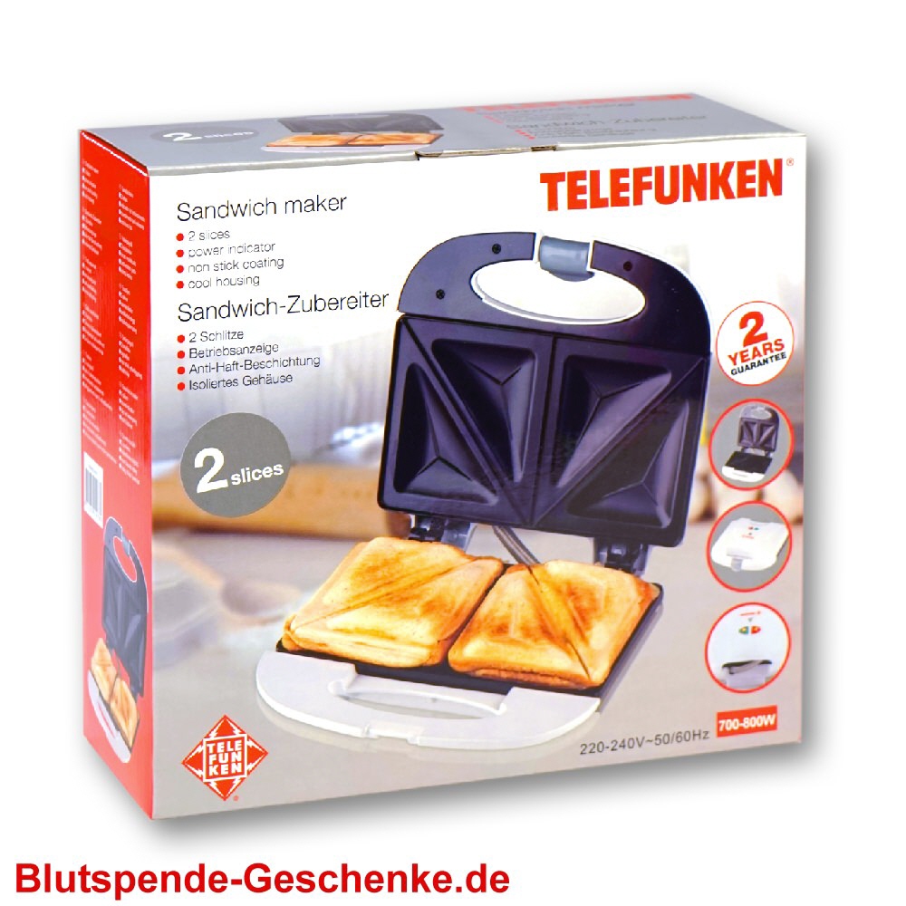 Blutspendegeschenk 2fach-Sandwichtoaster