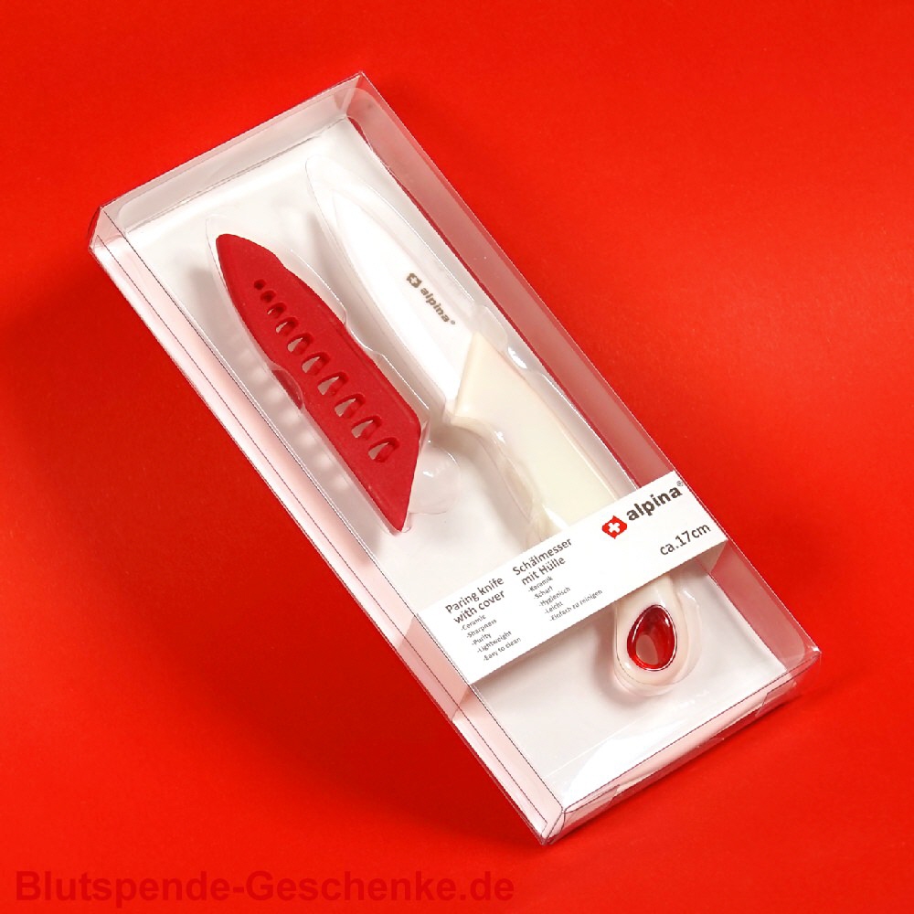 Blutspendegeschenk Sch&auml;lmesser Keramik