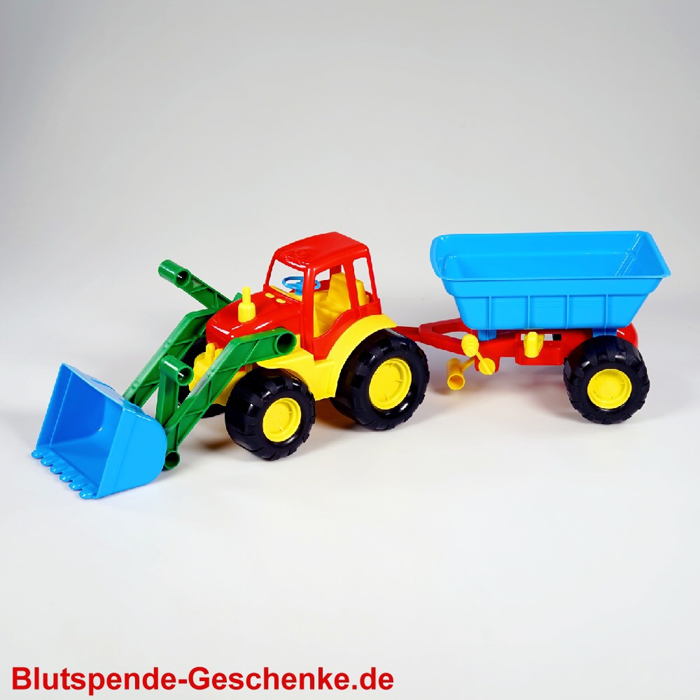 Blutspendegeschenk Schaufellader mit H&auml;nger