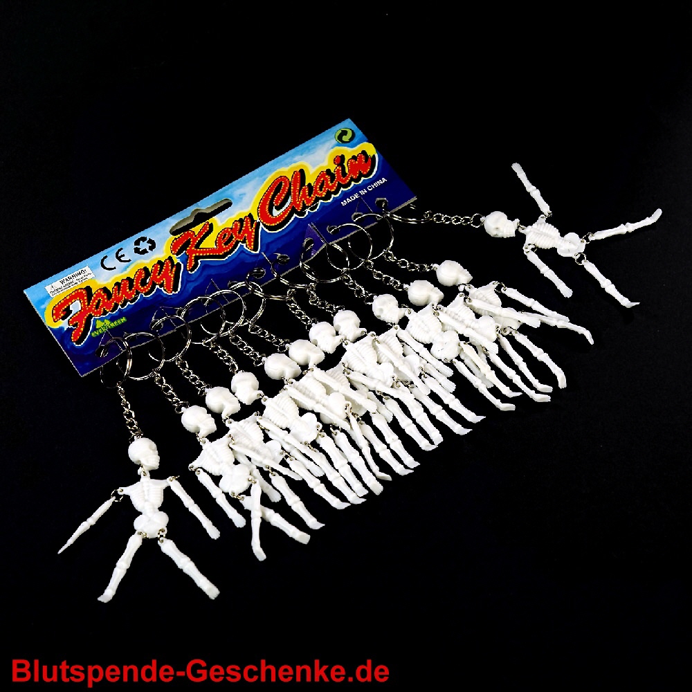 Blutspendegeschenk Skelett-Anh&auml;nger