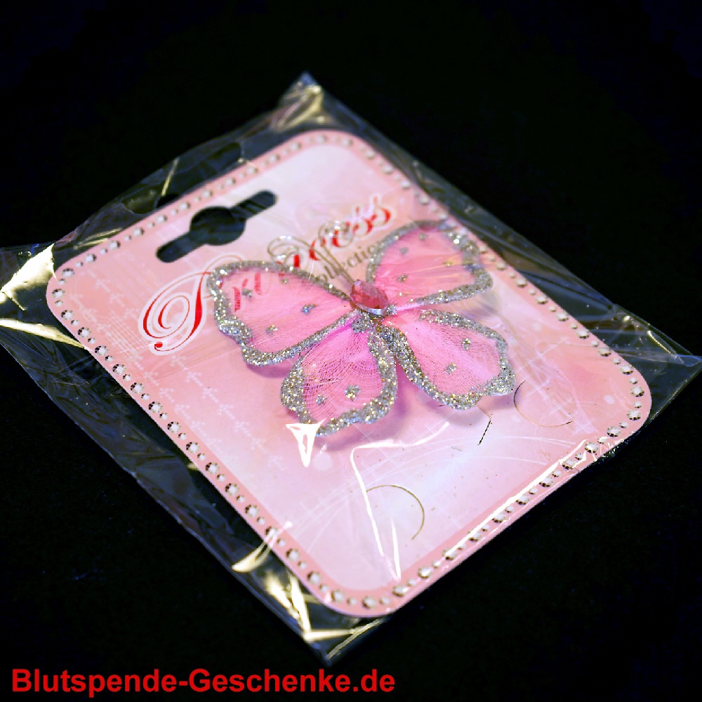 Blutspendegeschenk Brosche Schmetterling