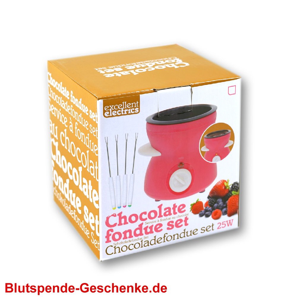 Blutspendegeschenk Schoko-Fondue-Set