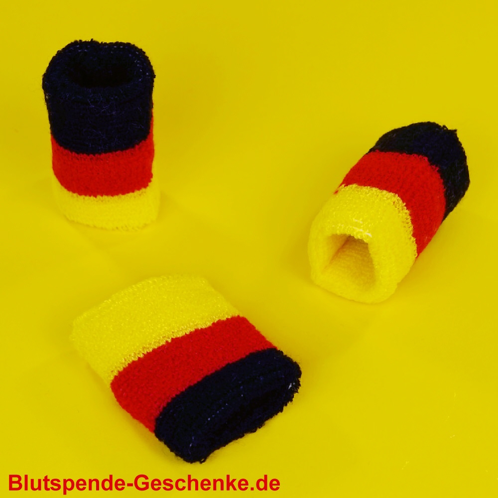 Blutspendegeschenk Schweissbänder Deutschlandfarbe