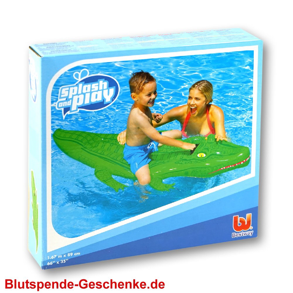 Blutspendegeschenk Schwimm-Krokodil