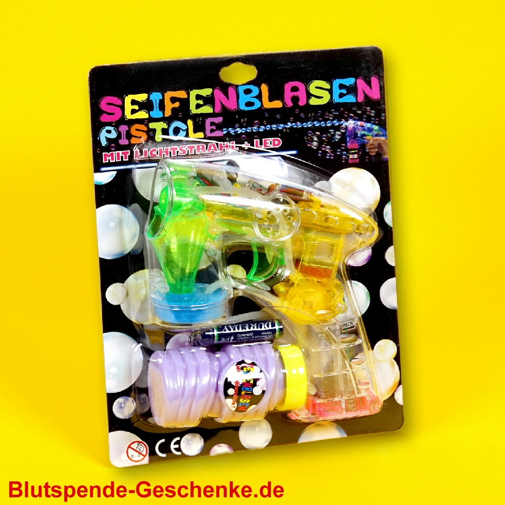Blutspendegeschenk Seifenblasenpistole