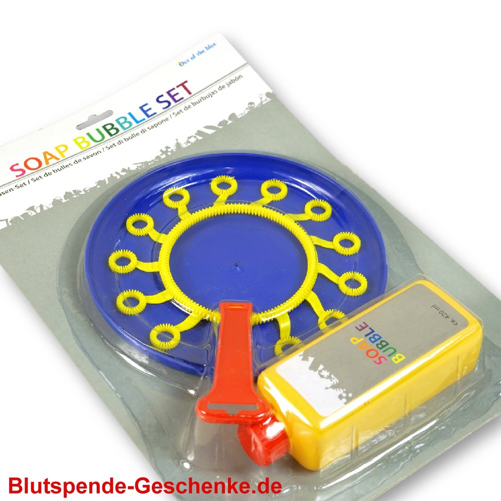 Blutspendegeschenk Set f&uuml;r kreative Seifenblasen