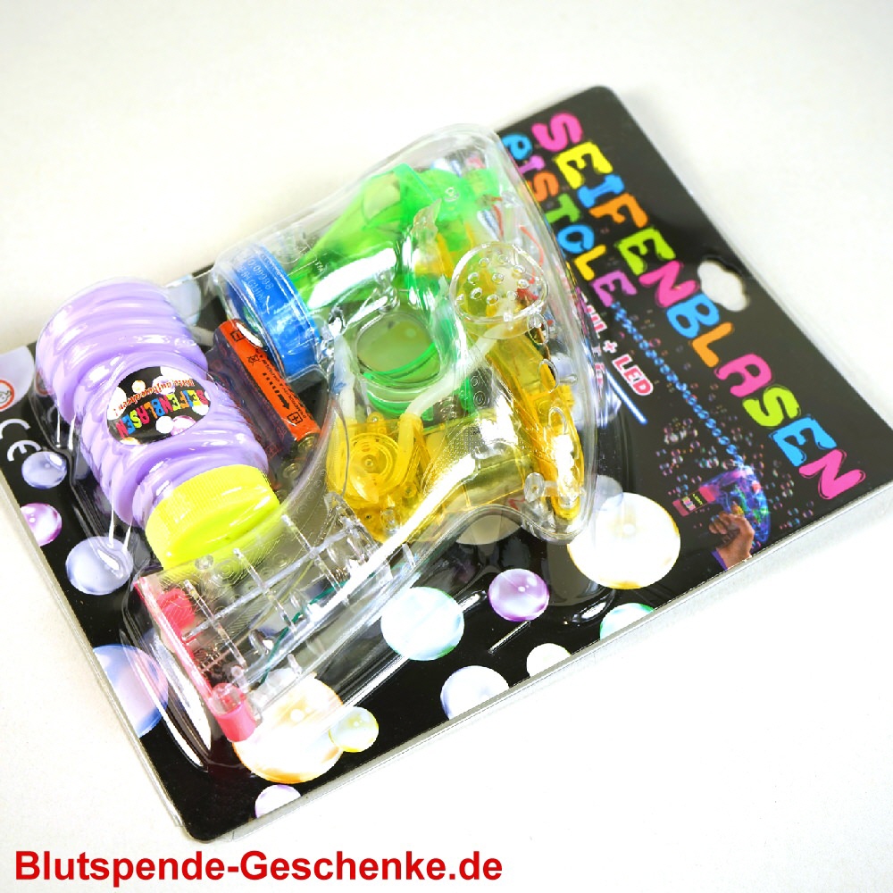 Blutspendegeschenk Seifenblasen-Pistole