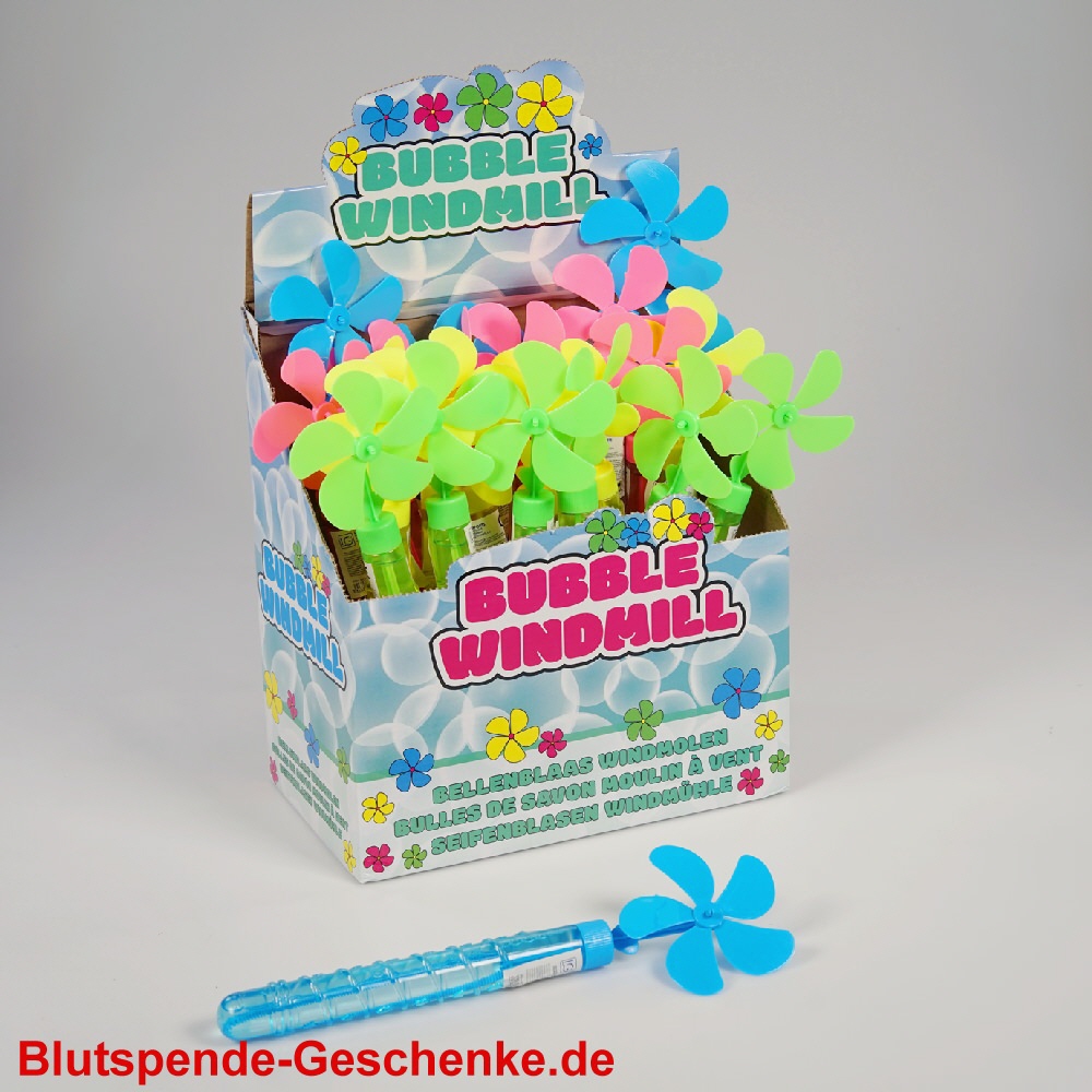 Blutspendegeschenk Seifenblasen-Windm&uuml;hle