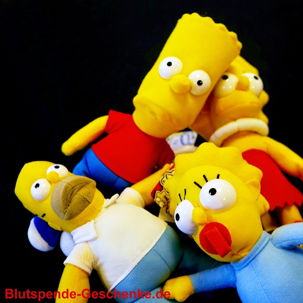 Blutspendegeschenk Pl&uuml;schfiguren Simpsons