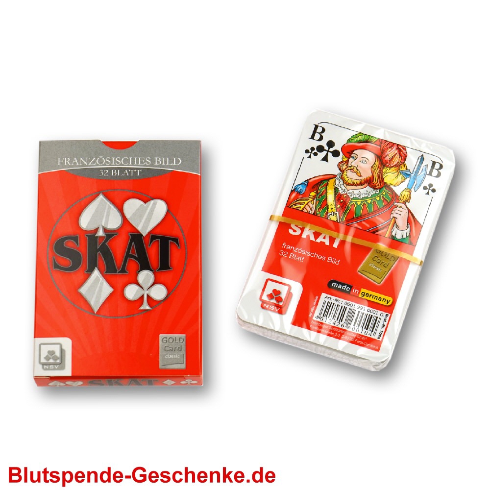 Blutspendegeschenk Spielkarten Skat