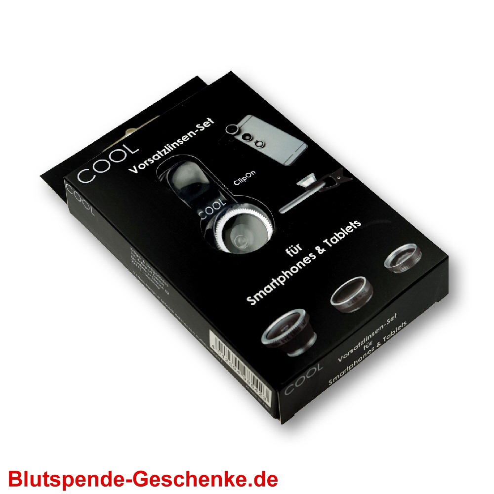 Blutspendegeschenk Fotoobjektive f&uuml;rs Handy