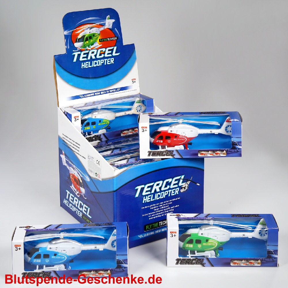 Blutspendegeschenk Spielzeug-Hubschrauber