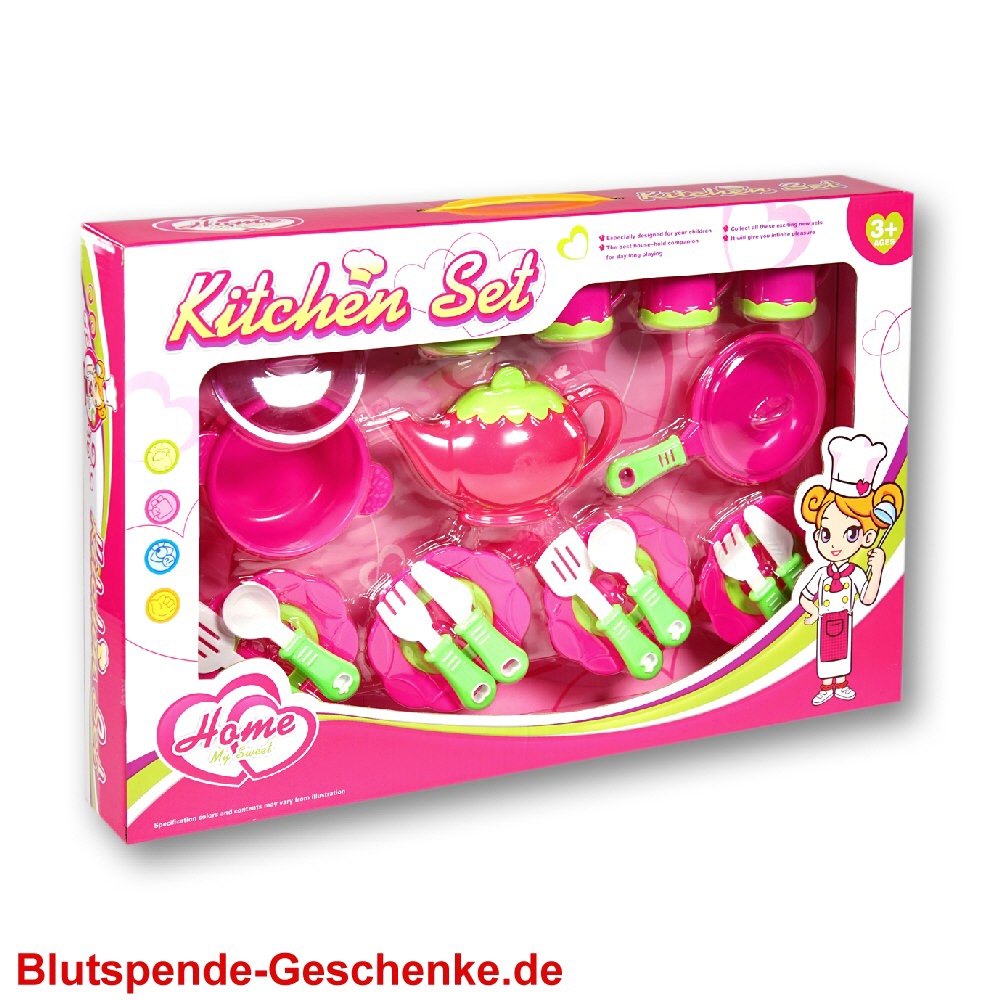 Blutspendegeschenk Spielzeug K&uuml;chenset