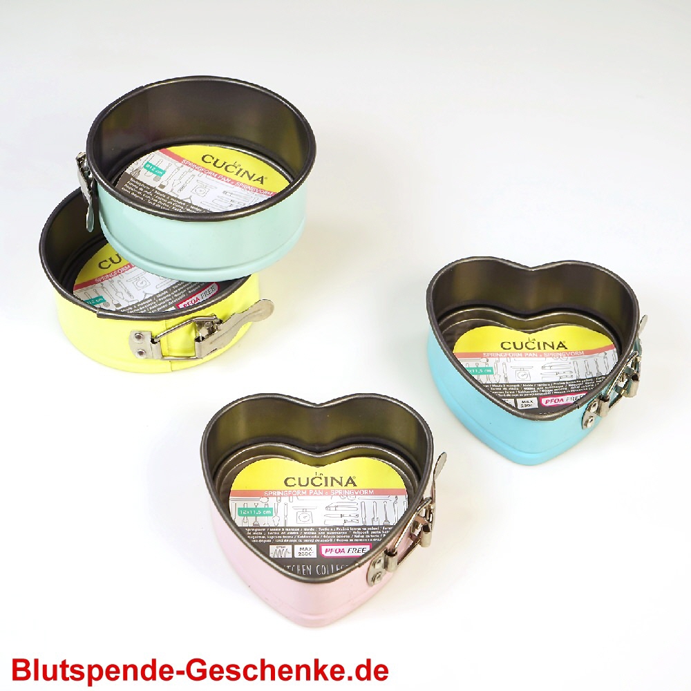 Blutspendegeschenk Mini-Kuchenformen